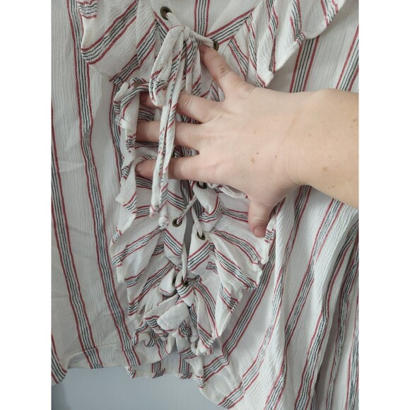 American Eagle Bohemian Long Sleeve Blouse Y2K Size Medium - Picture 3 of 6